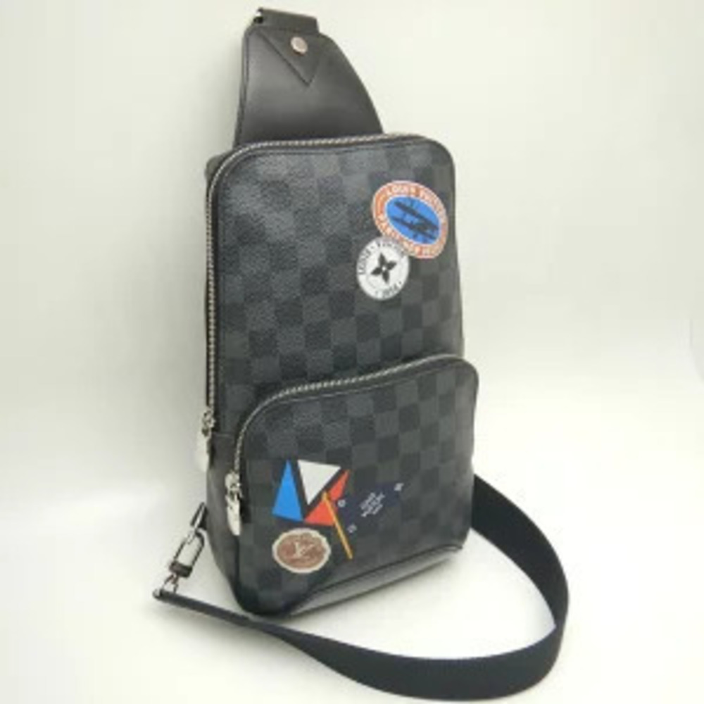 Louis Vuitton Graphite Black Avenue Sling Bum Belt Damier Crossbody Bag Body